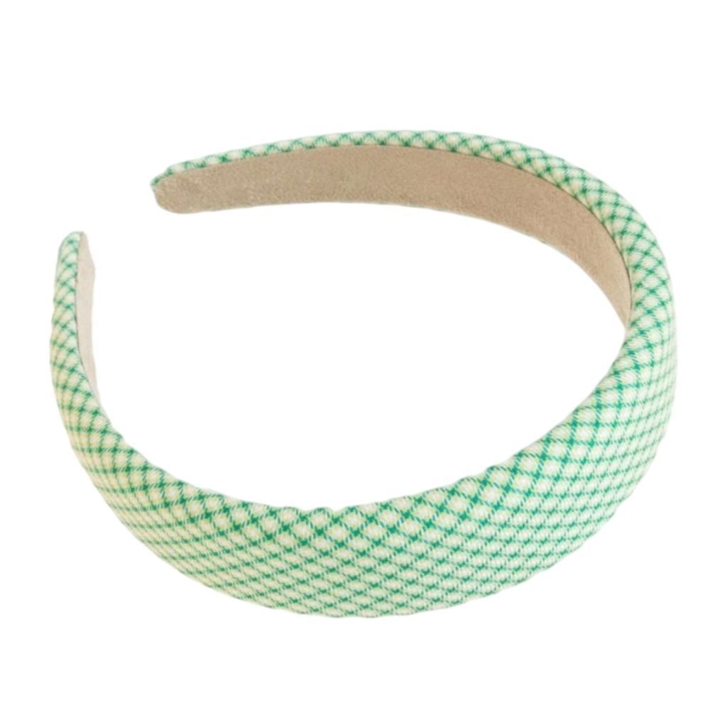 Stylish Green Checkered Headband